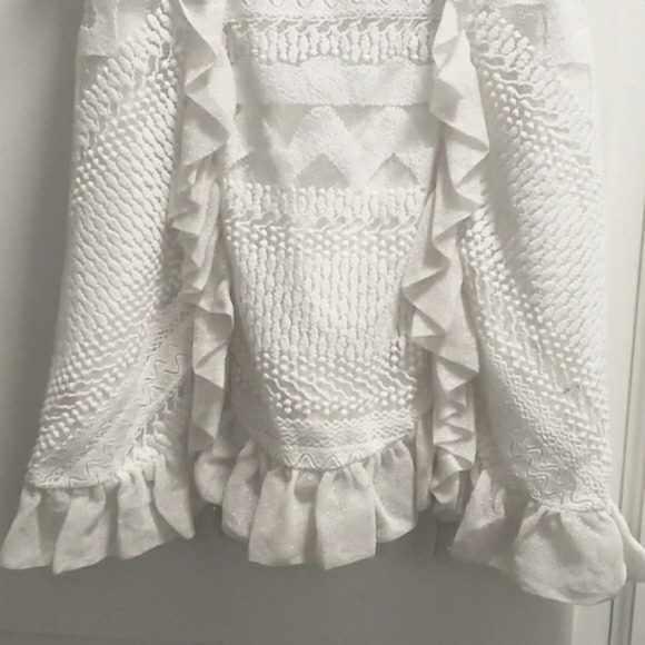 Three Floor Lace Dress Women's Size 2 In Line Off White Pairie - Picture 9 of 9